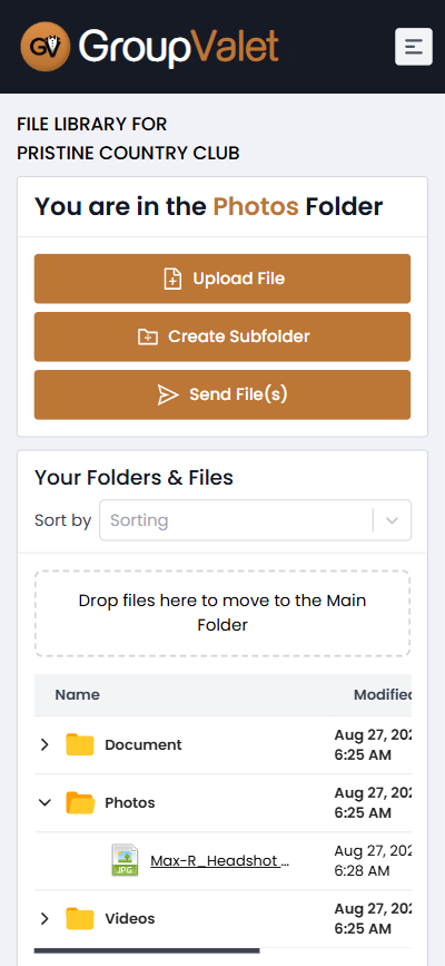 Upcoming File Library Mobile